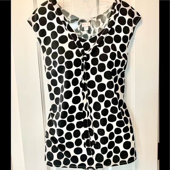 Merona Tops - Black white polkladot sleeveless blouse Merona